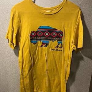 Bella Canvas Mustard T-Shirt with Buffalo Graphic